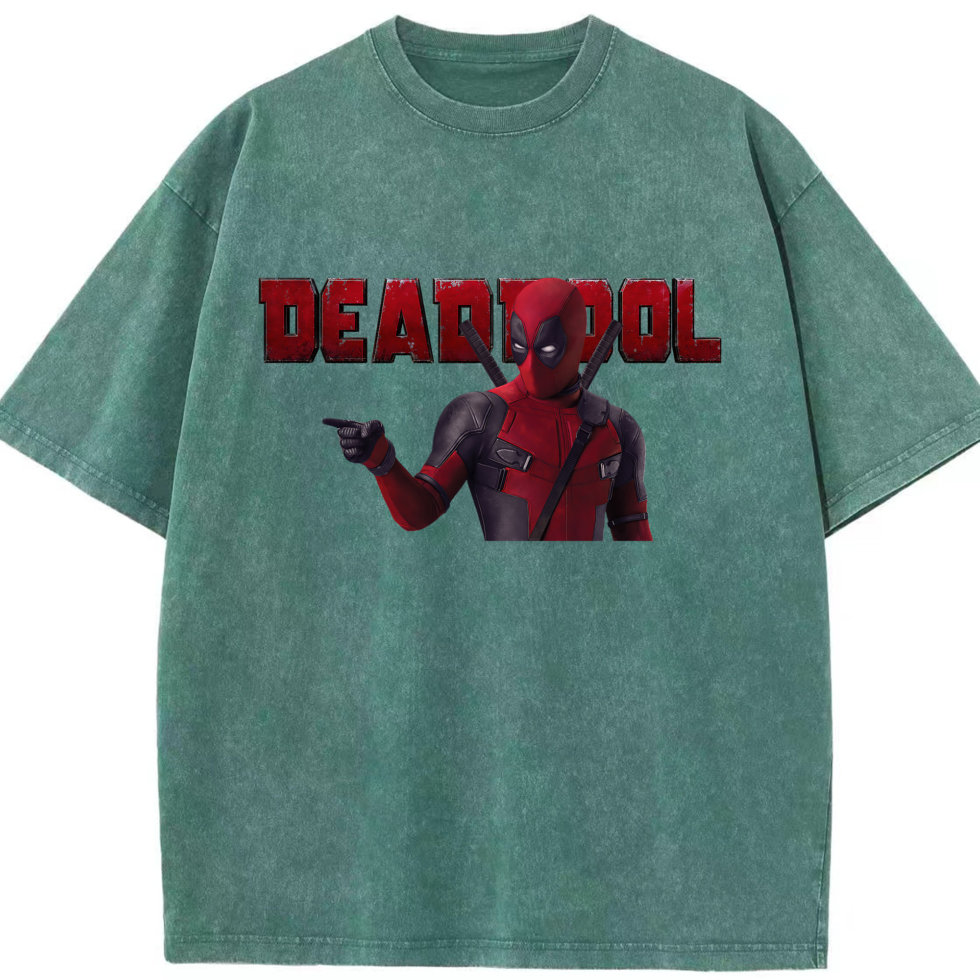 （画像用） Deadpool デッドプール 綿100% ヴィンテージ風 半袖Tシャツ（フロントプリント）